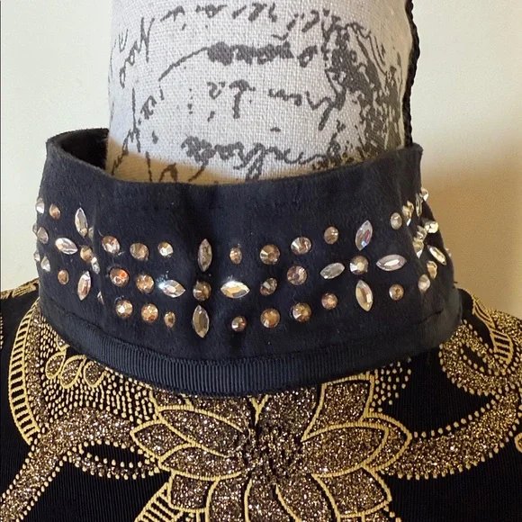 Elegant Black and Gold Women's Showmanship Jacket - Picture 3 of 4